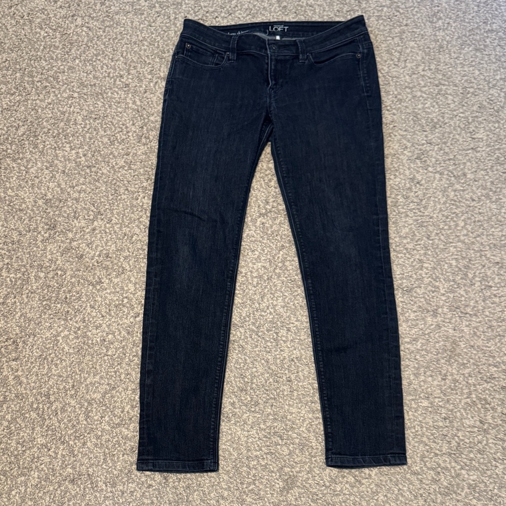 LOFT Women's Dark Blue Skinny Jeans